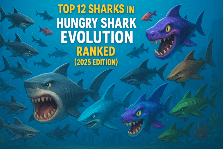 Top 12 Best Sharks in Hungry Shark Evolution – 2026 Rankings