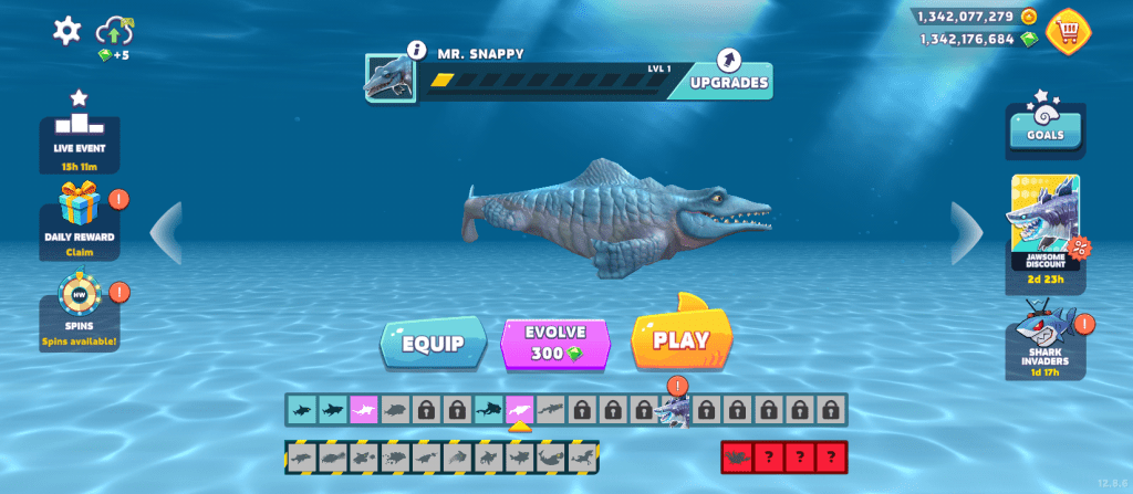 10. Mr. Snappy – The Crocodile King in hungry shark evolution