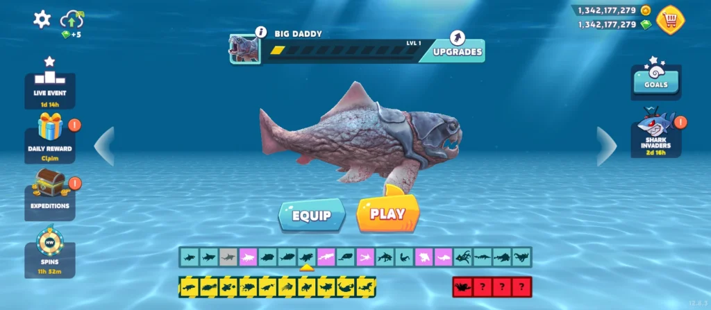 Big Daddy (Dunkleosteus) in hungry shark evolution