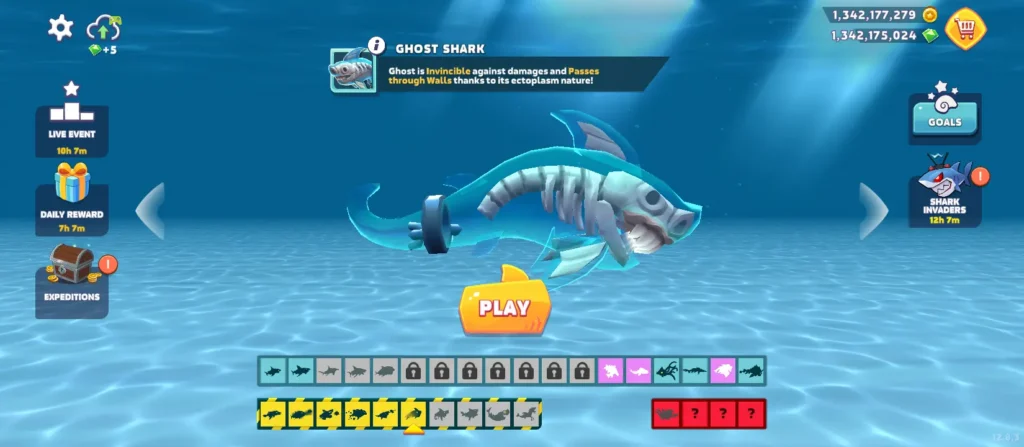 ghost shark in hungry shark evolution