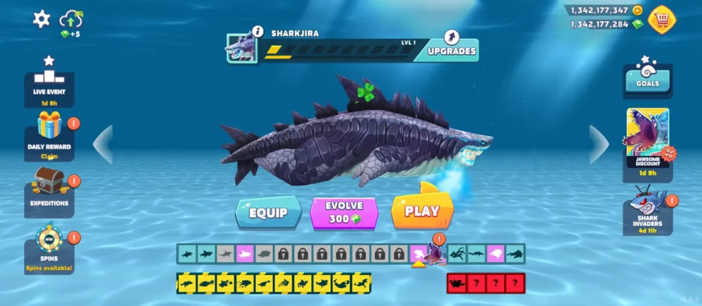  Sharkjira – The Ocean Godzilla in hungry shark evolution