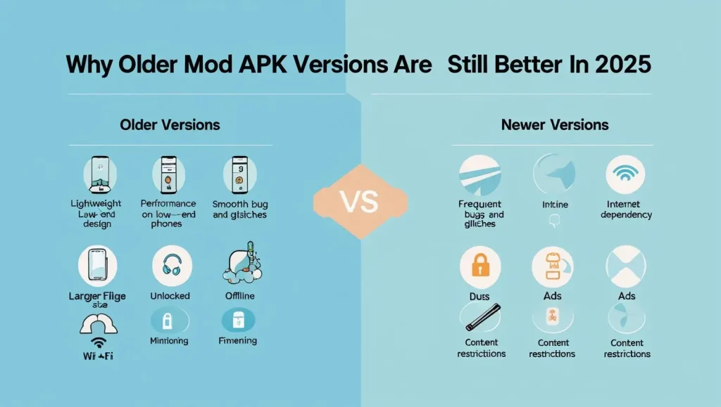 Old versions  vs New versions comparison