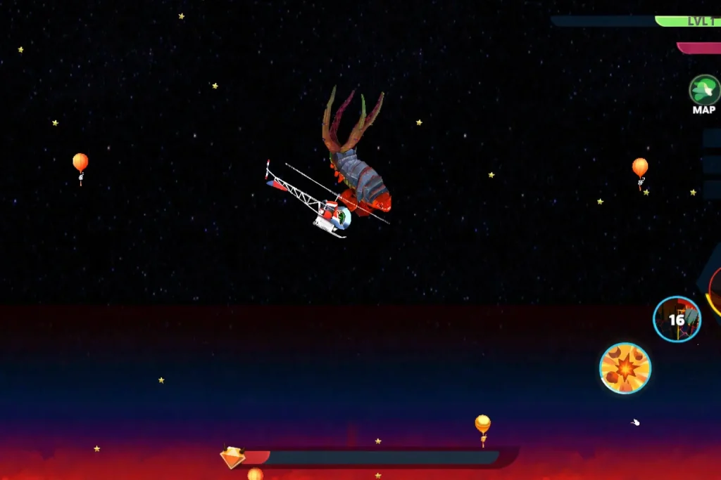 Helicopter enemy in hungry shark evolution