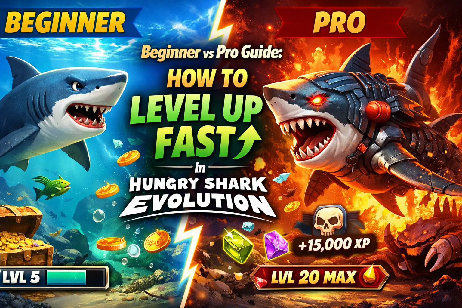How to Level Up Fast in Hungry Shark Evolution